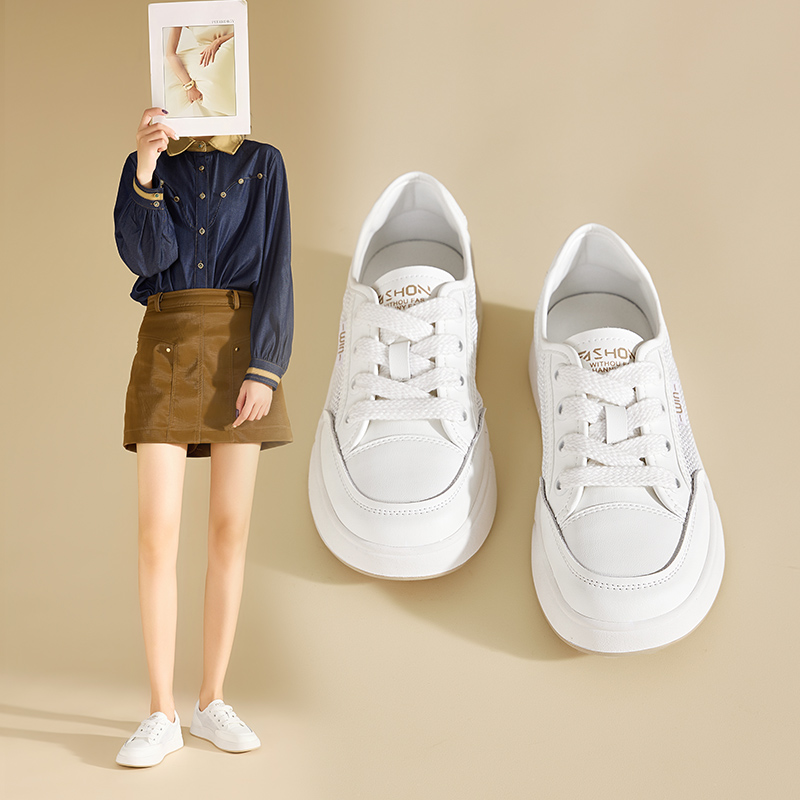 香香莉网面透气小白鞋女2025年春季新款韩版软底休闲板鞋子029685