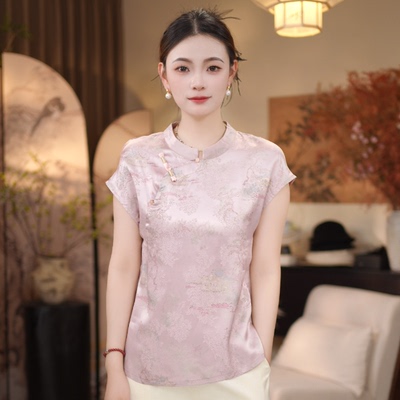 【雾中看花-上衣】新款高级感时尚气质百搭显瘦奥黛上衣5959