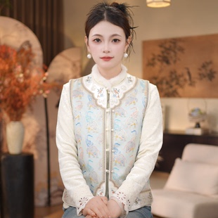 双面可穿精品气质中式 双面马甲 风高端马甲1340 吉象如意