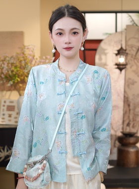 【蝶舞春风-外套】新中式国风精品气质显瘦锦缎透气款外套6122