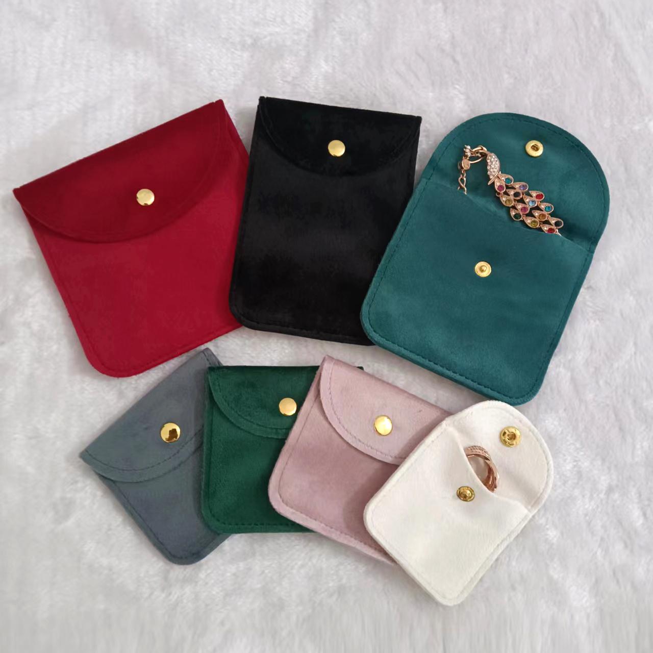 丝绒布圆角按扣首饰袋金银收纳袋