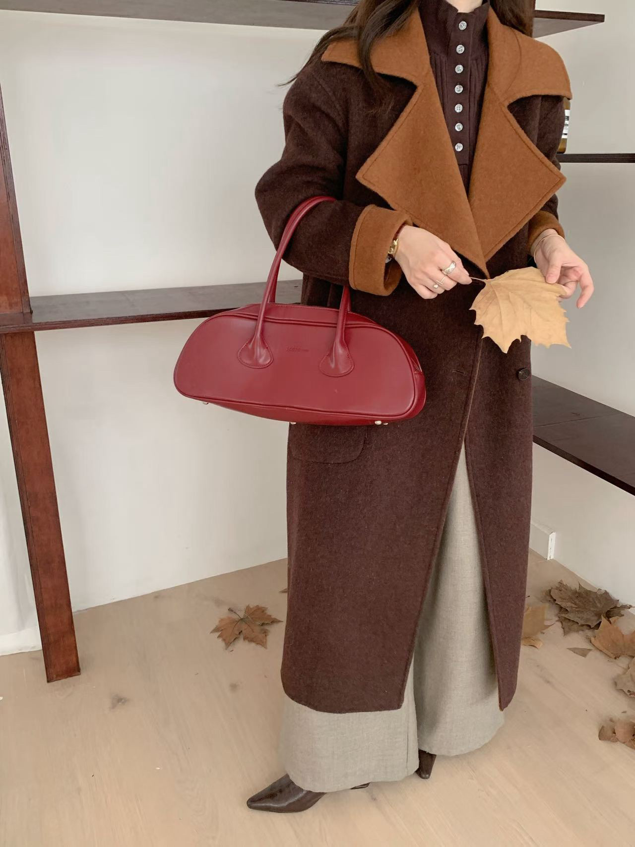 2026秋冬新款双面羊绒大衣女中长款高级感小个子宽松高端毛呢外套