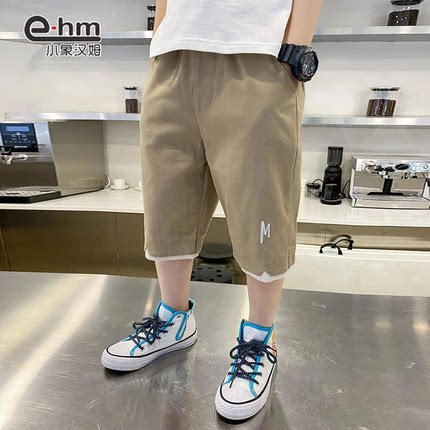 男童短裤夏季简约帅气中裤韩版薄款七分裤中大童时尚五分工装裤