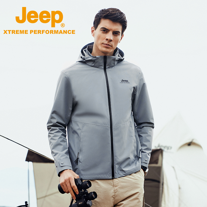 JEEP吉普春季户外防水透气冲锋衣