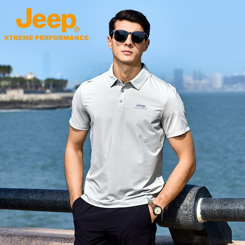Jeep吉普锦氨冰丝polo速干T恤