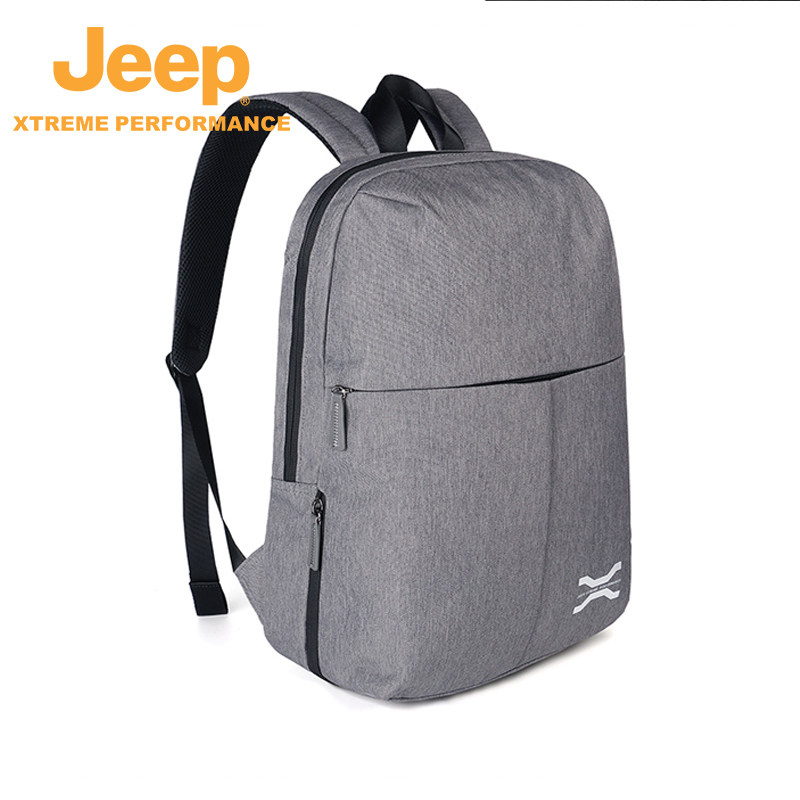 jeep吉普户外通勤出差大容量背包男士休闲出游骑行耐磨帆布双肩包