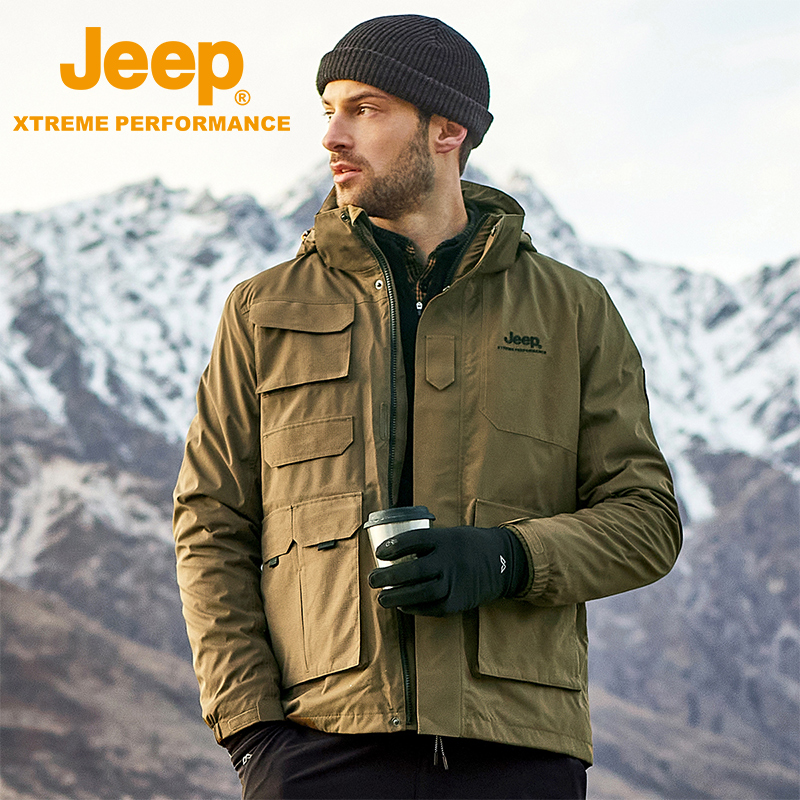 Jeep吉普冲锋衣防寒登山服