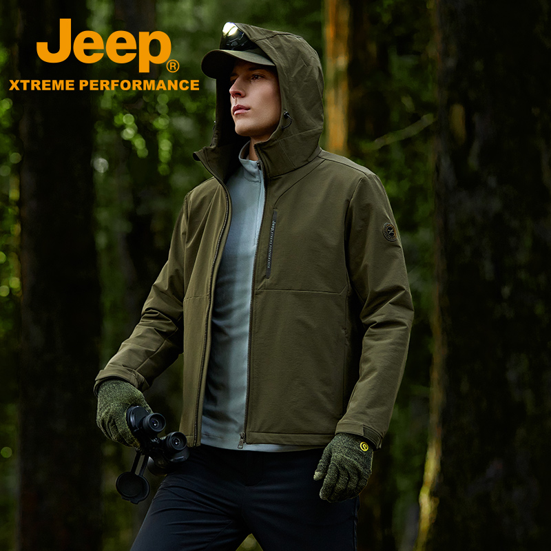 Jeep吉普户外男士软壳衣夹克外套