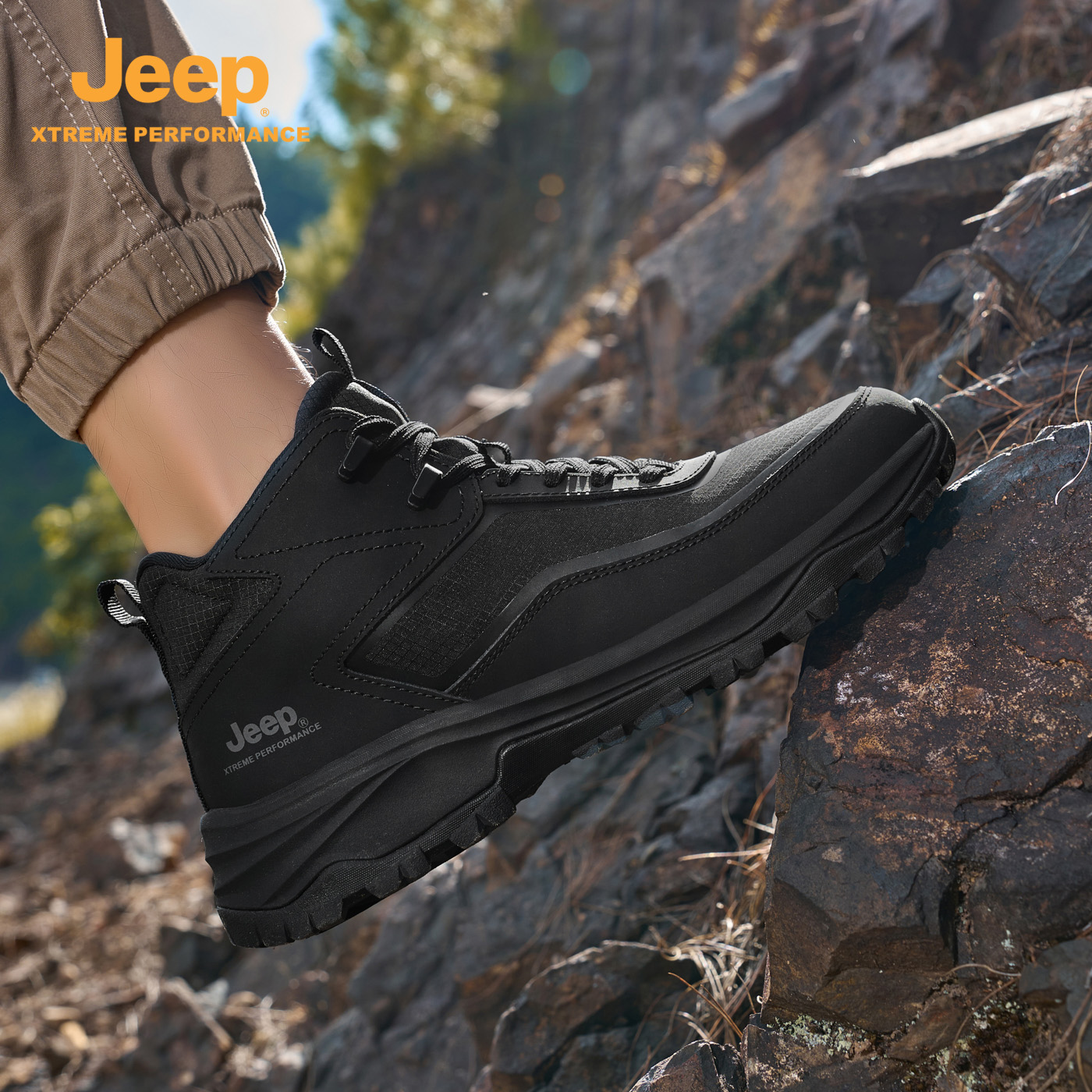 Jeep吉普登山鞋男防滑防泼水