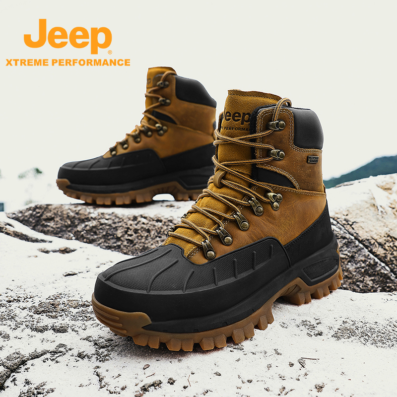 Jeep户外雪地靴保暖秋冬防滑耐磨