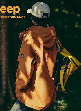 Jeep黄色户外三合一冲锋衣女防水防风硬壳外套川西旅行登山服男