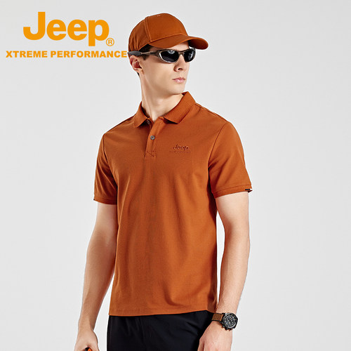 Jeep户外透气吸湿速干POLO衫男