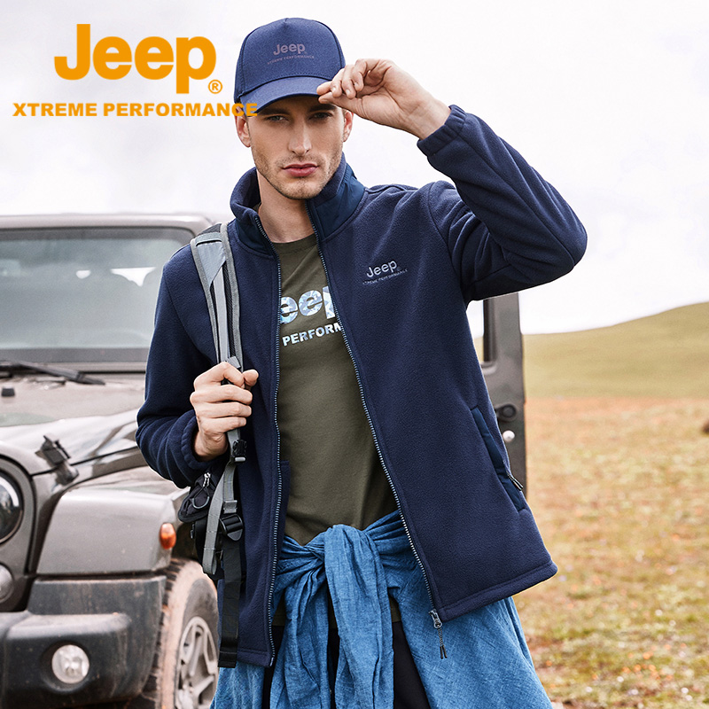 JEEP吉普抓绒外套保暖冲锋衣内胆