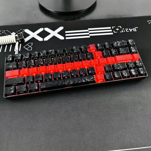 XVXH碳纤维键帽2.0侧刻透光适配EV63小蜜蜂made68迈从Ace60/G87