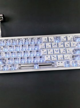 XVXH透明正刻键帽拼爱心适配made68迈从G87魔导士EV63 ATKRS6雨75