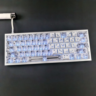 XVXH透明正刻键帽拼爱心适配made68迈从G87魔导士EV63 ATKRS6雨75