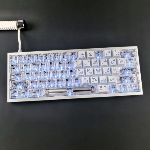 XVXH透明正刻键帽拼爱心适配made68迈从G87魔导士EV63 ATKRS6雨75
