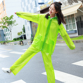 男款 塑料牛筋分体式 女防暴雨外卖骑手全身电动车雨披 套装 雨衣雨裤