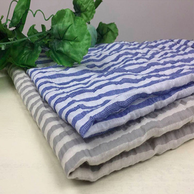 日韩风婴幼儿条纹家居服泡泡纱