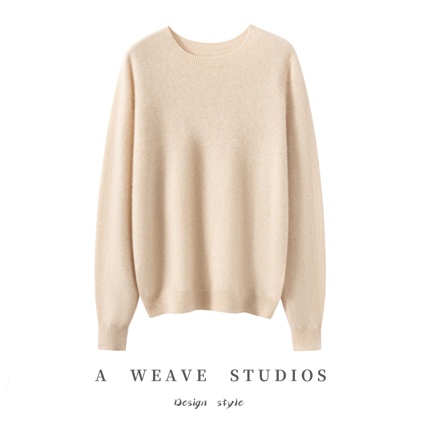 秋冬新款100%山羊绒衫女圆领一线无缝宽松简约百搭针织打底衫毛衣,女装/女士精品,羊绒衫,淘宝优惠券,粉丝福利购,淘宝优惠卷