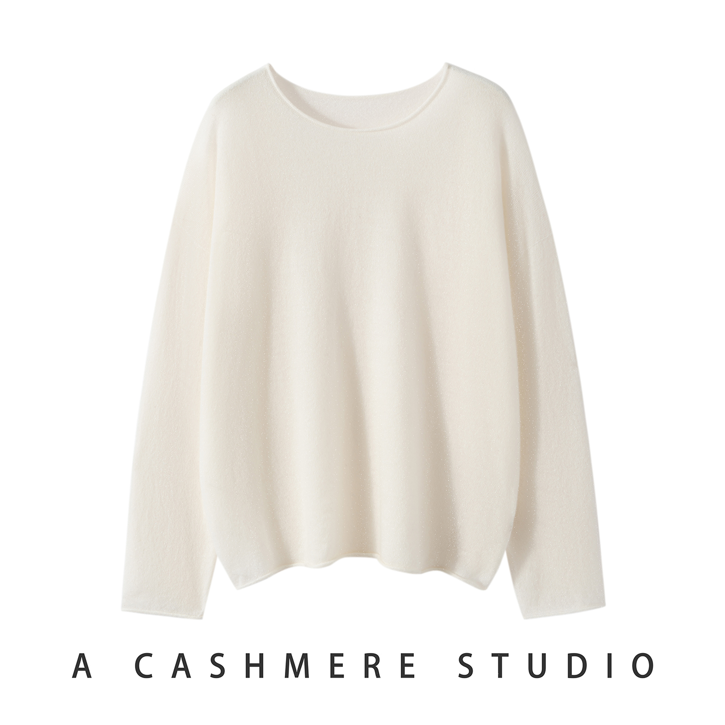 2025新款秋冬100%纯山羊绒衫女圆领针织衫宽松百搭毛衣打底衫内搭