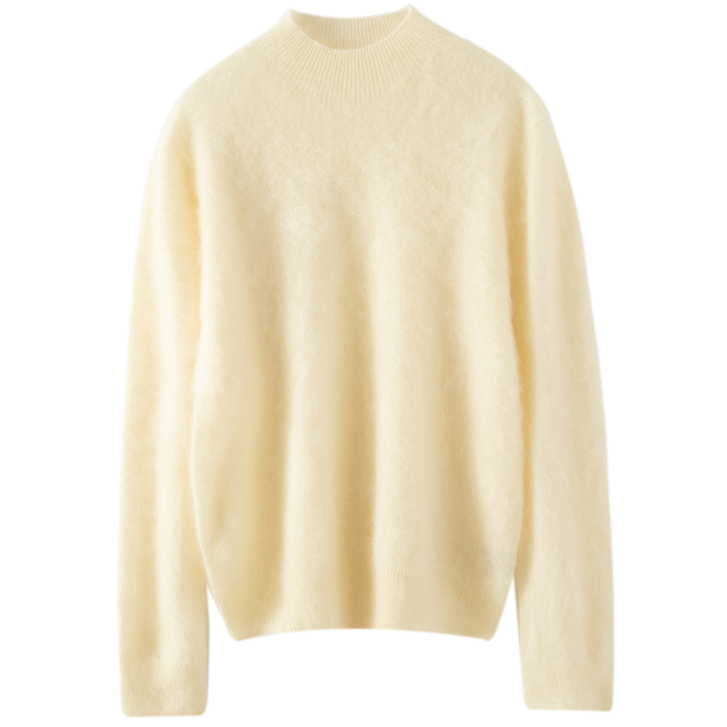 拉绒半高领100%山羊绒衫女秋冬季宽松保暖时尚百搭针织打底衫毛衣