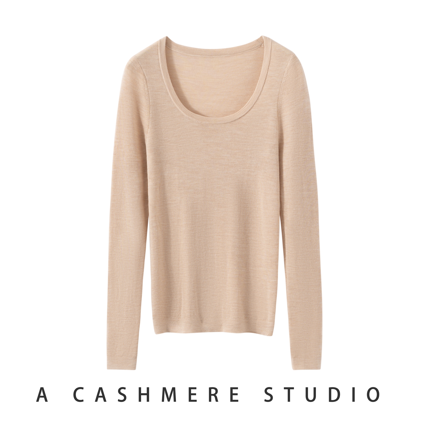 2025秋冬新款100%精纺羊毛衫女低圆领针织衫毛衣修身显瘦时尚内搭