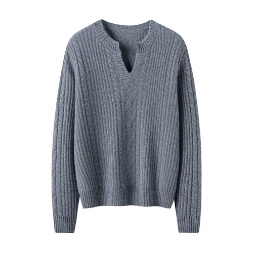 25秋冬新款100山羊绒衫女剪刀V领宽松加厚亲肤舒适百搭针织打底衫