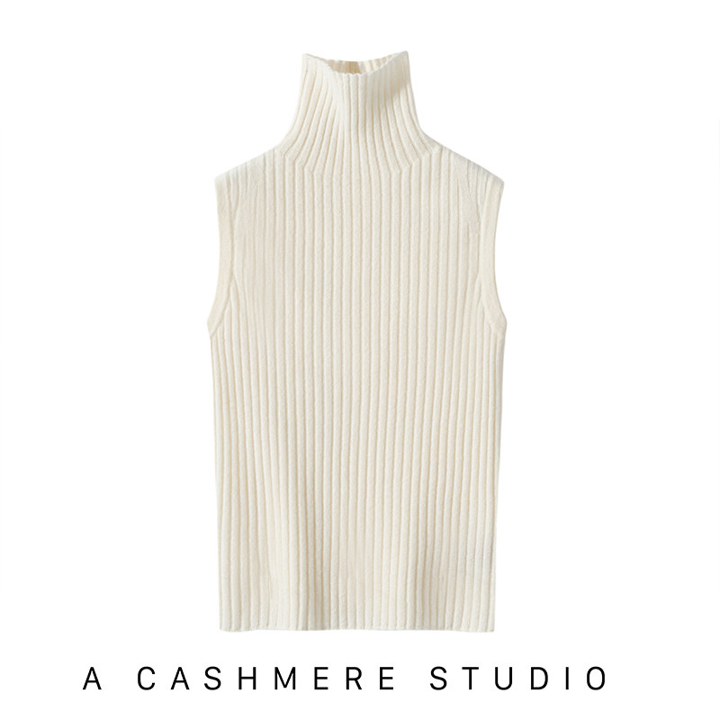 2025秋冬新款100%纯山羊绒女纯色高领百搭休闲保暖马甲背心针织衫,女装/女士精品,羊绒衫,淘宝优惠券,粉丝福利购,淘宝优惠卷