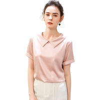 桑蠶絲短袖t恤女寬松真絲上衣
