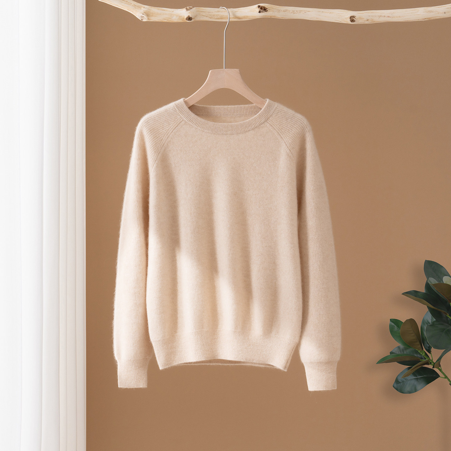 25秋冬新款100%山羊绒衫女圆领套头针织衫简约宽松百搭打底衫毛衣,女装/女士精品,羊绒衫,淘宝优惠券,粉丝福利购,淘宝优惠卷