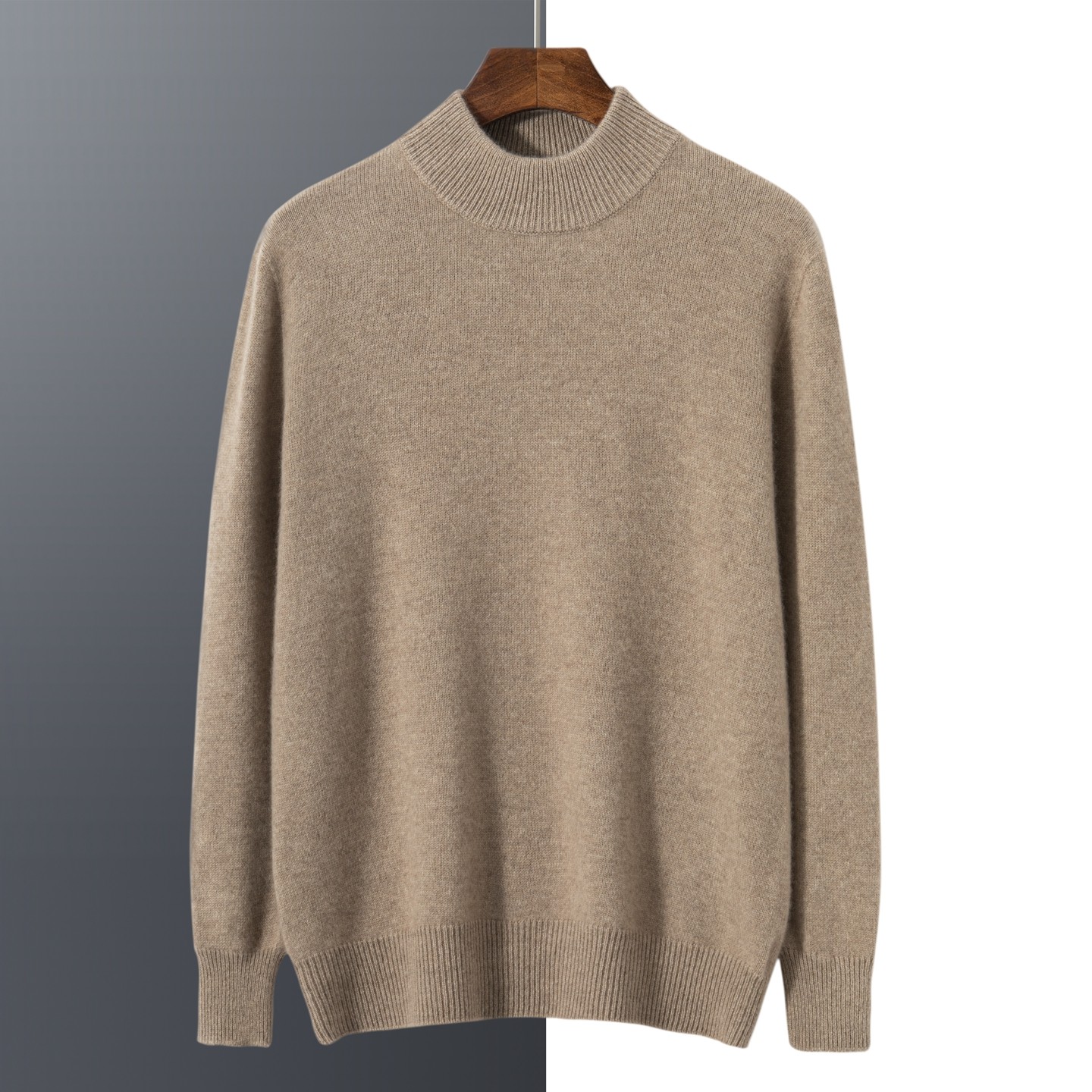 2025秋冬新款100%纯山羊绒衫男半高领长袖针织打底衫简约百搭毛衣,男装,羊绒套衫,淘宝优惠券,粉丝福利购,淘宝优惠卷