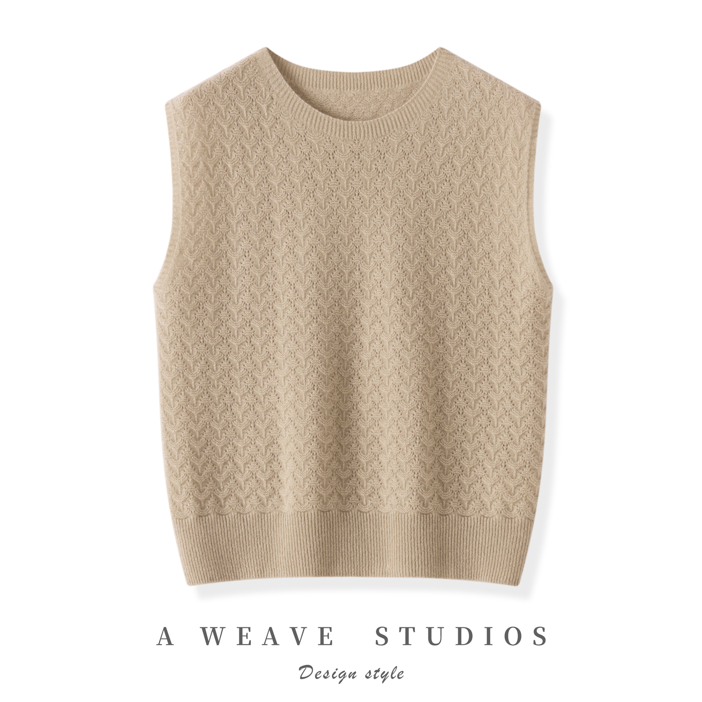 秋冬新款羊绒马甲100%纯山羊绒圆领针织坎肩软糯百搭休闲显瘦背心