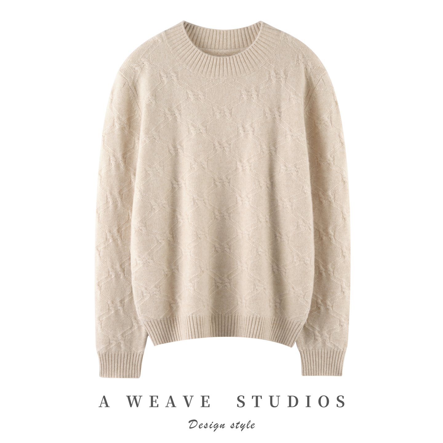 2025秋冬新款100%纯山羊绒衫女加厚圆领套头纯色宽松百搭针织打底