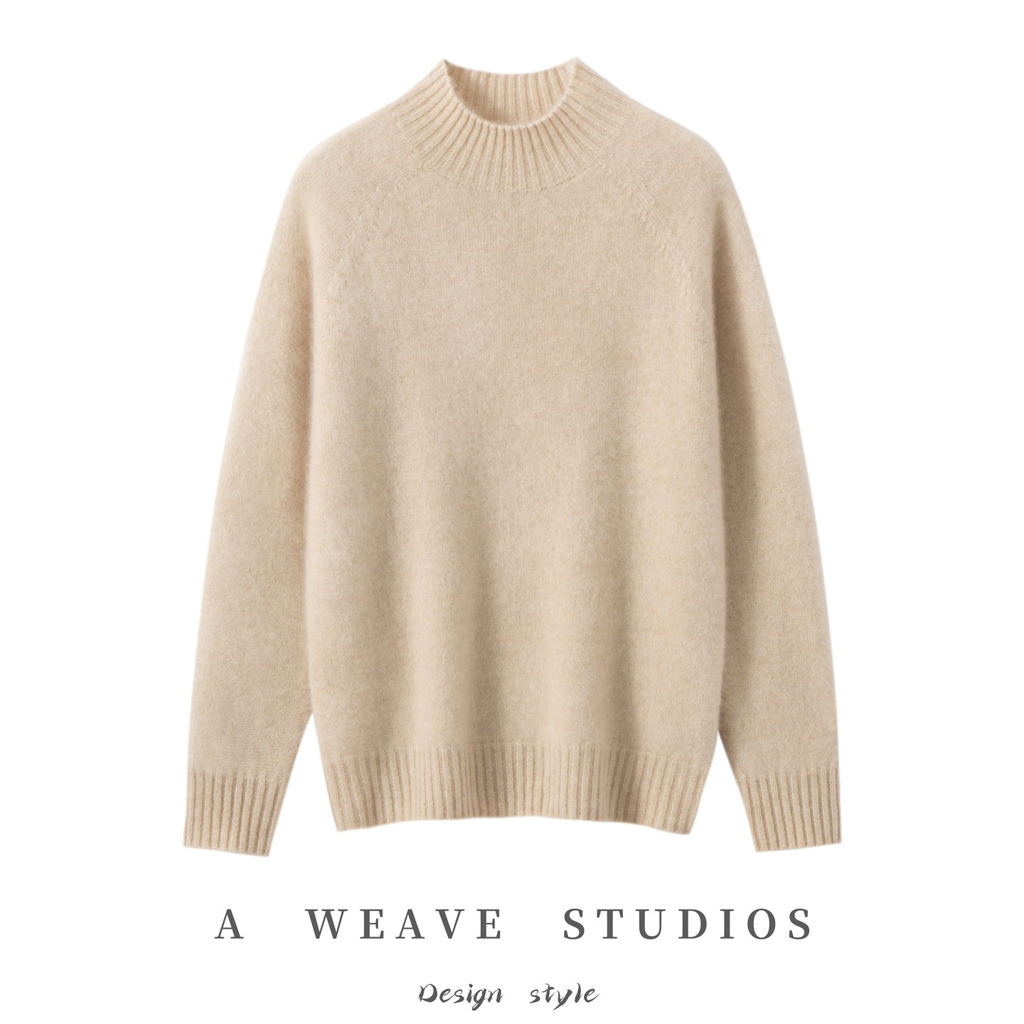 2025秋冬新款羊绒衫女100%山羊绒半高领宽松针织套衫简约百搭上衣,女装/女士精品,羊绒衫,淘宝优惠券,粉丝福利购,淘宝优惠卷