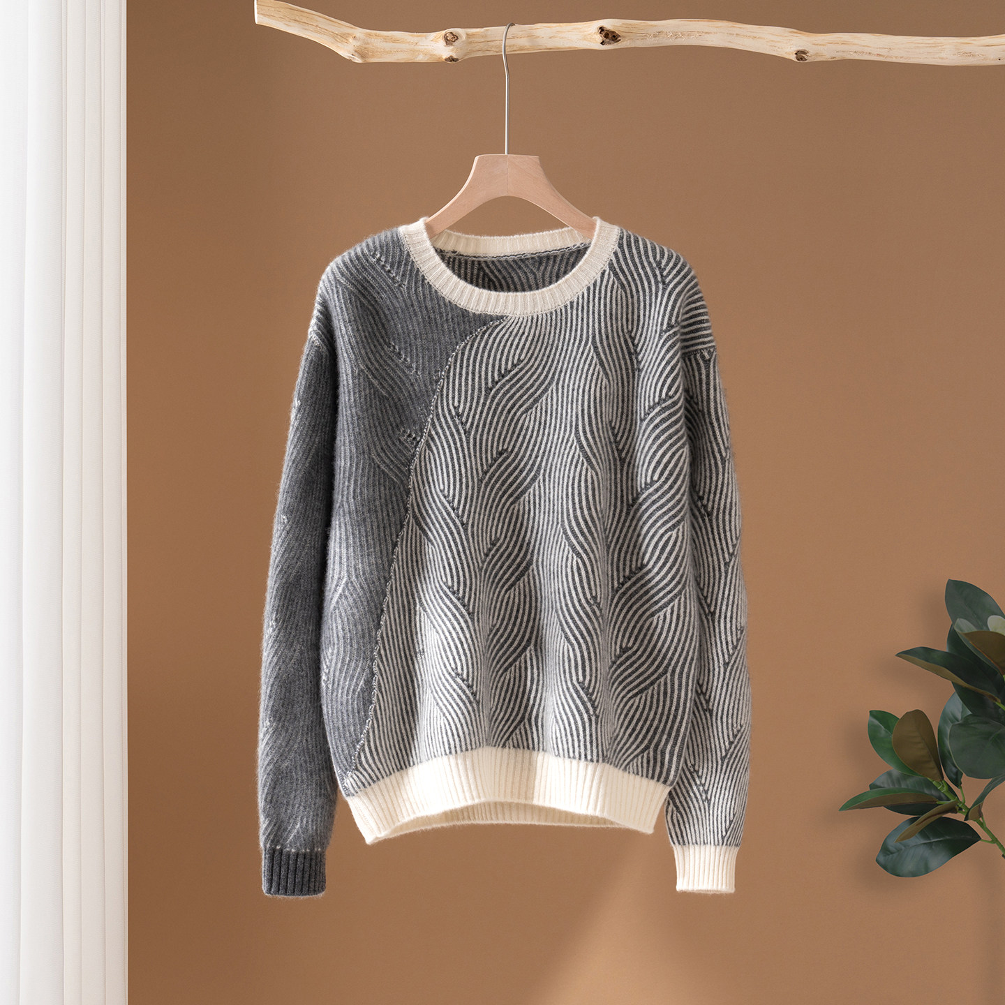 秋冬新款100%纯山羊绒衫女圆领加厚毛衣针织衫宽松套头打底衫上衣,女装/女士精品,羊绒衫,淘宝优惠券,粉丝福利购,淘宝优惠卷