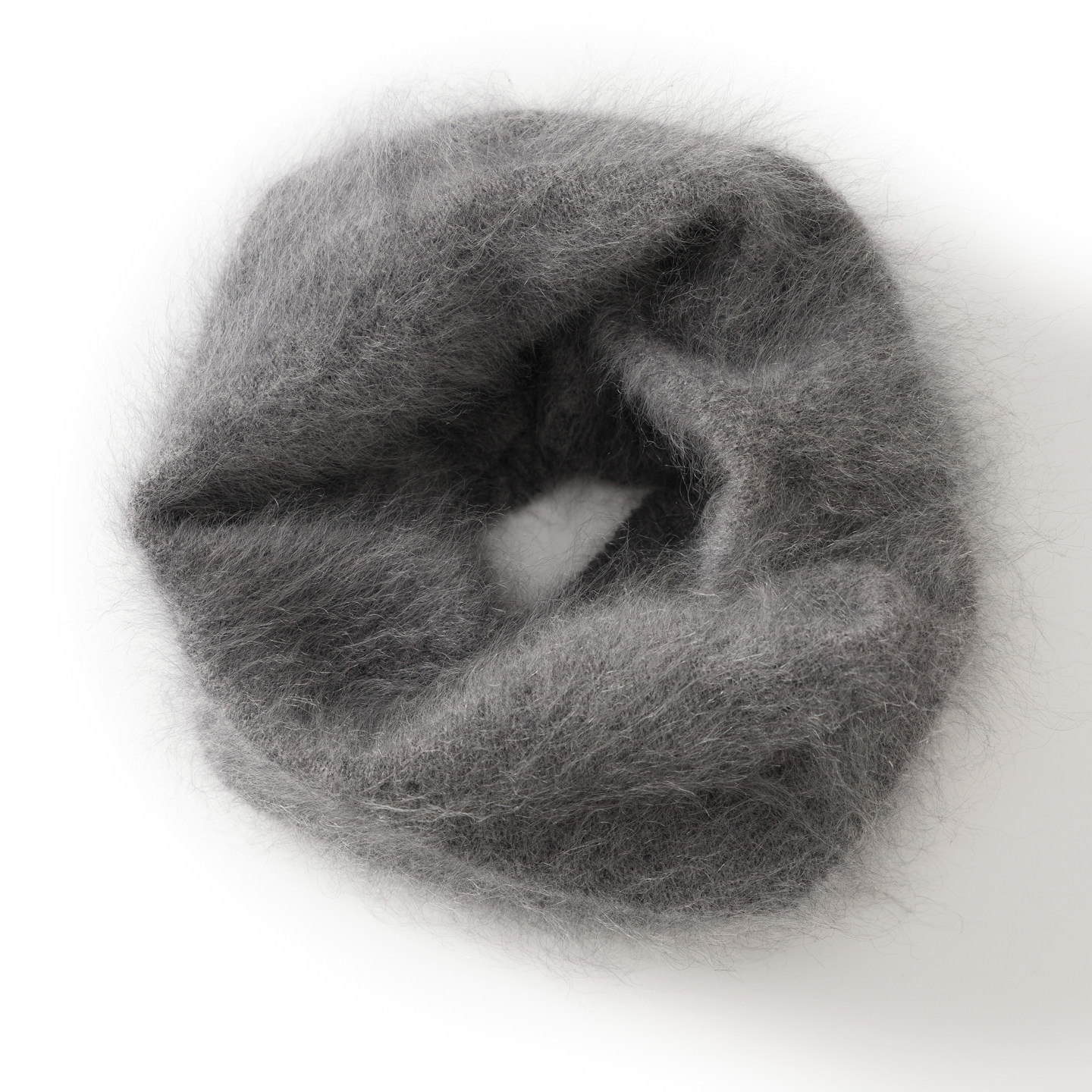 25秋冬新款拉绒100%纯山羊绒针织脖套女软糯保暖毛茸茸护颈小围脖