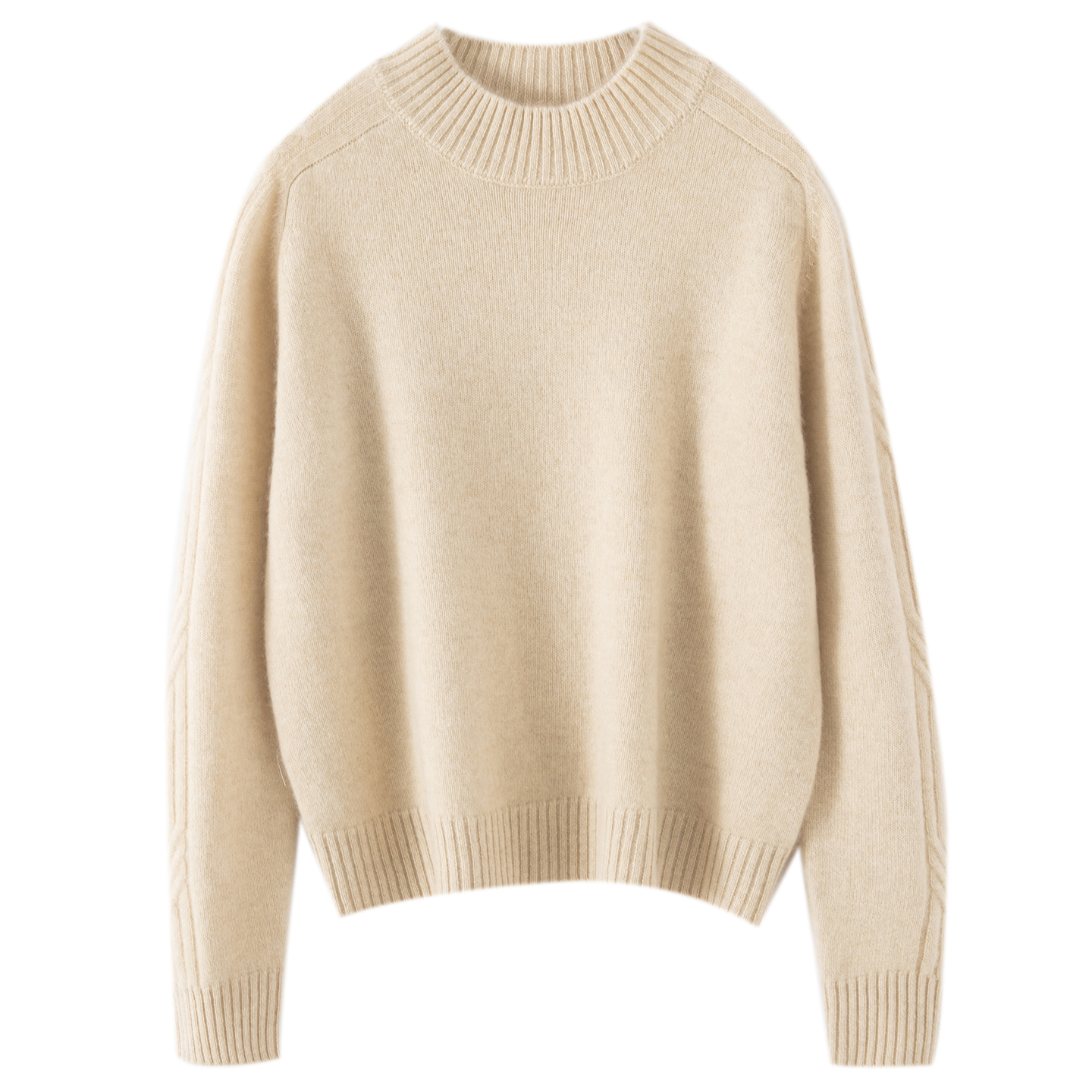 秋冬新款100%山羊绒衫女半高领马鞍肩针织打底衫时尚百搭宽松毛衣