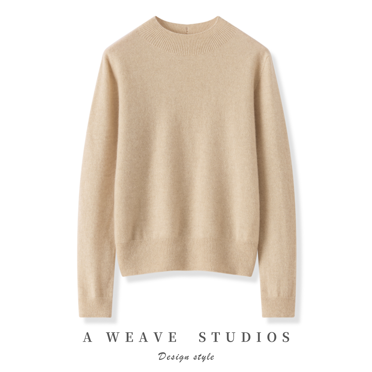 2025秋冬新款羊绒衫女100%山羊绒纯色半高领保暖显瘦优雅针织套衫