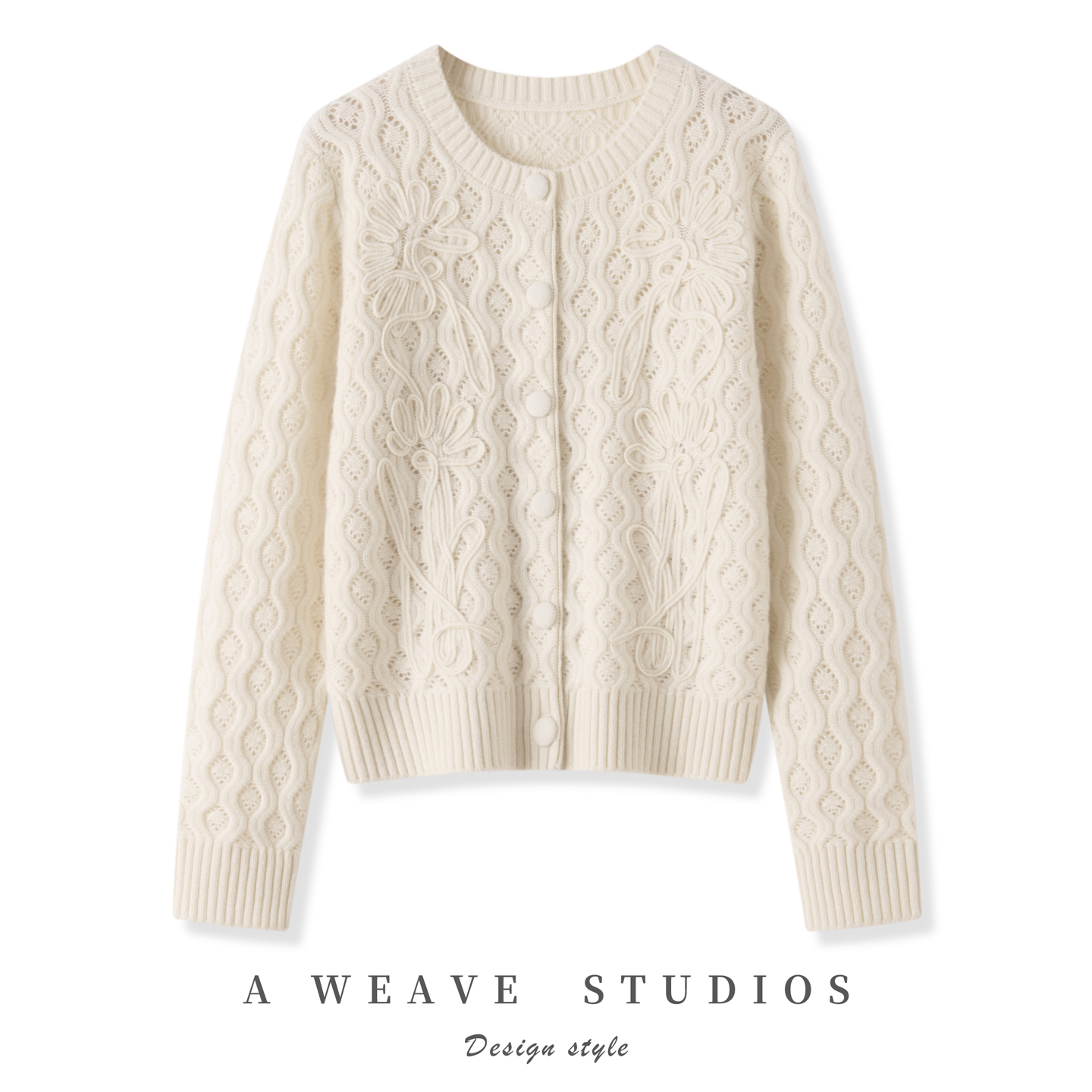 2025秋冬新款羊绒衫女100%纯山羊绒圆领纯色厚款保暖简约针织开衫