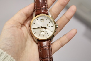 瑞士西马cyma商务简约石英黑色棕红两色皮带男表 现货 保修 包邮