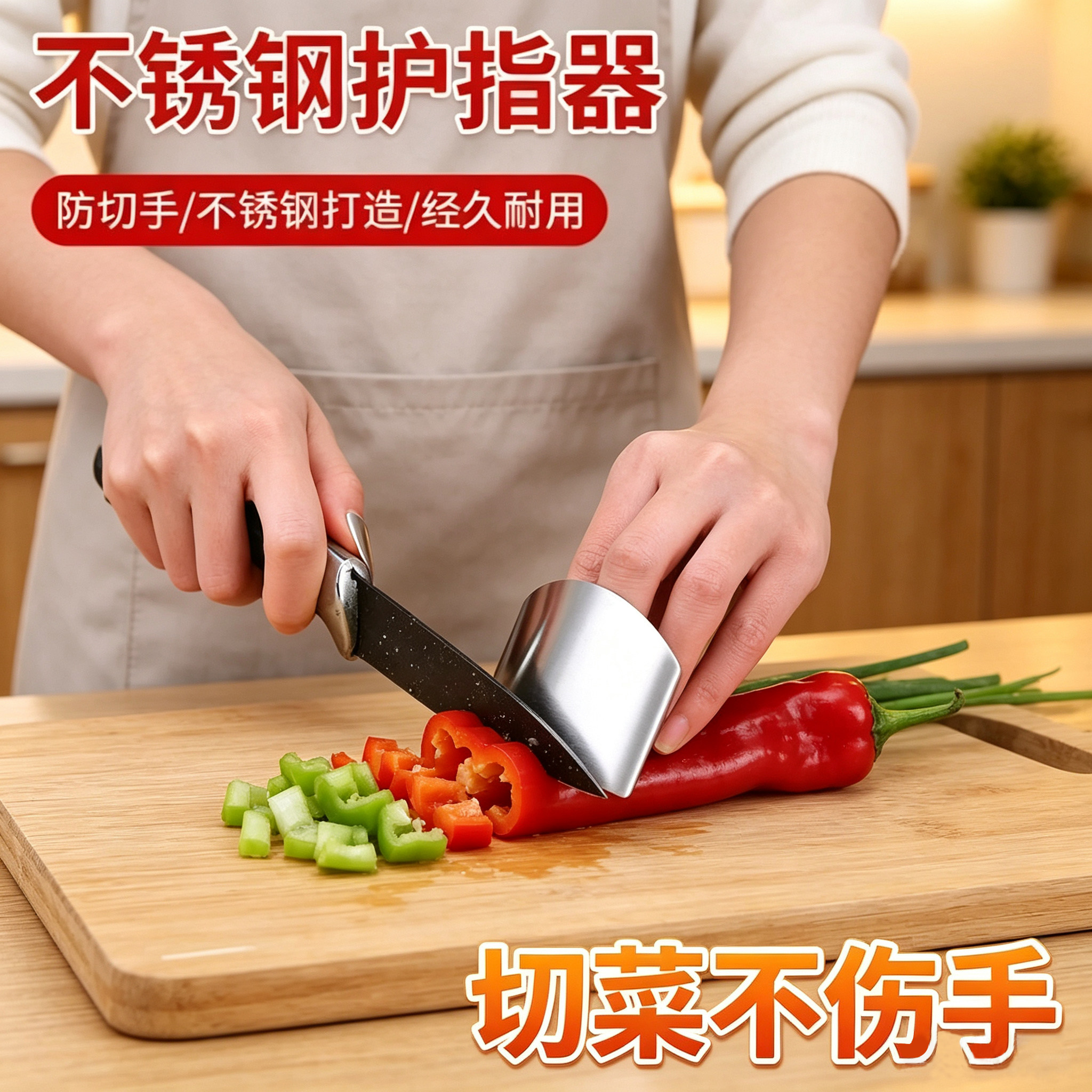 不锈钢护指器切菜护手器