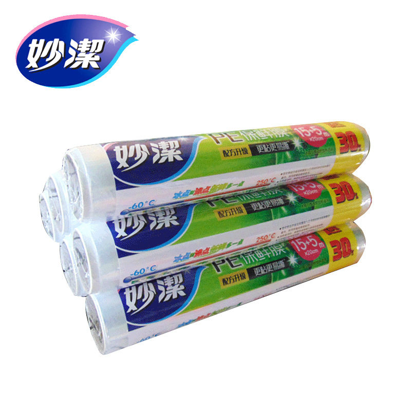 妙洁PE保鲜膜M50SE+30%小碗经济装 冰箱微波炉适用20cm*20米