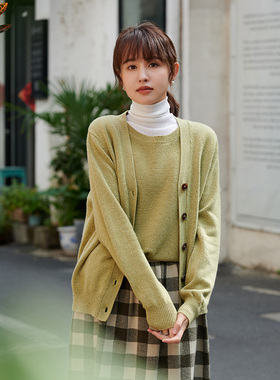 梭家  |不辞朝夕|  百搭山羊绒针织开衫