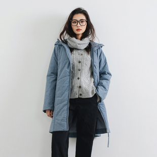 涧石蓝匹马棉中长款 棉服冬保暖外套 新雪丽高效保暖 梭家｜切歌