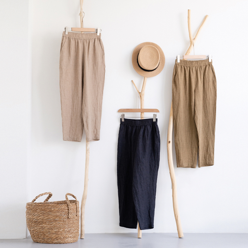 全松紧腰七分裤九分裤