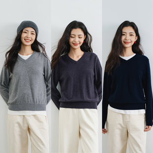 多色套头毛衣 基础款 梭家｜昨日拥抱｜秋冬百搭单品 36支绵羊毛衫