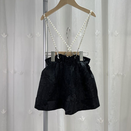 YUE 安M品牌折扣童装中大童女童背带裤儿童春夏百搭花苞短裤