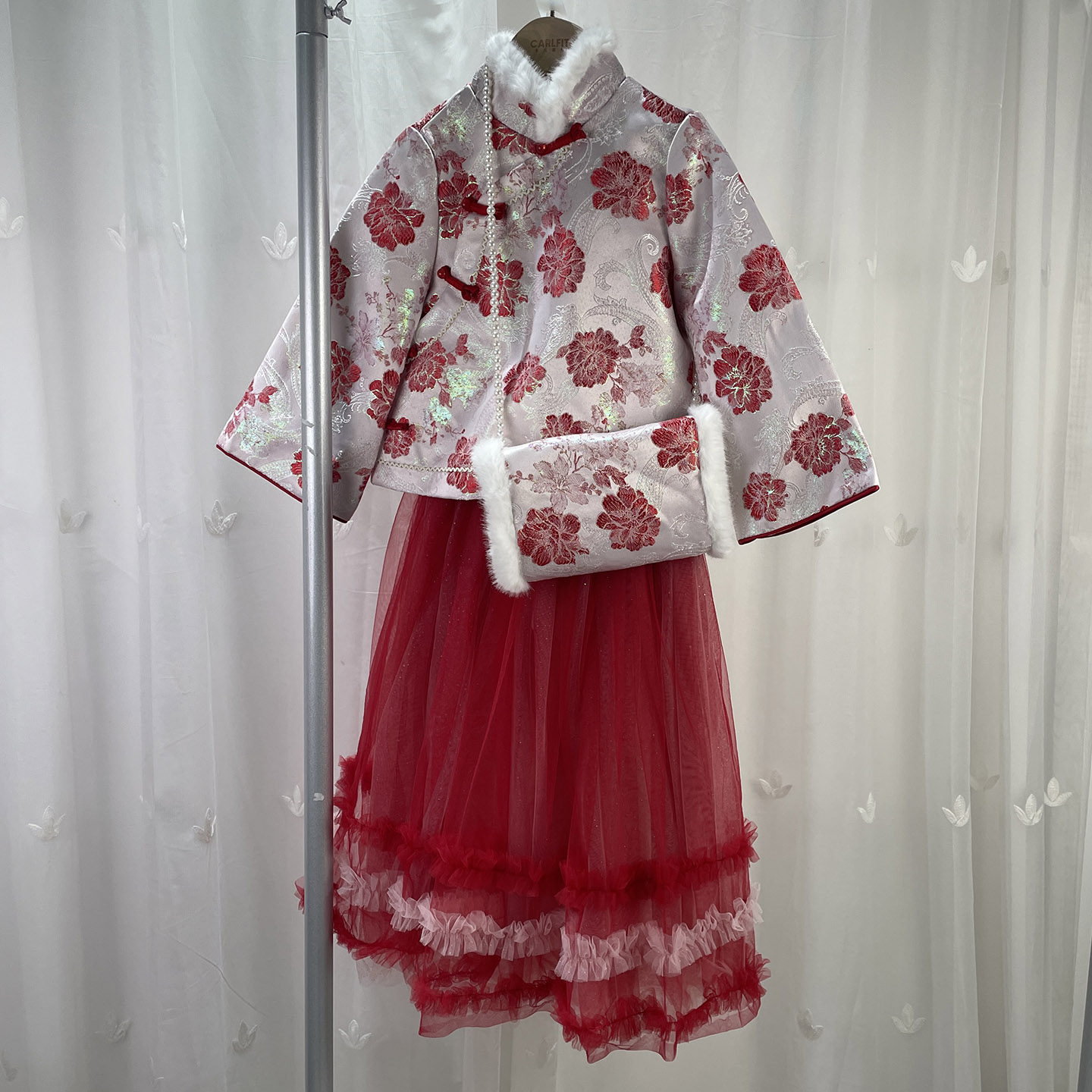 宝W旗下品牌折扣童装中大童国风套装儿童新中式上衣裙子2件套年服,童装/婴儿装/亲子装,套装,淘宝优惠券,粉丝福利购,淘宝优惠卷