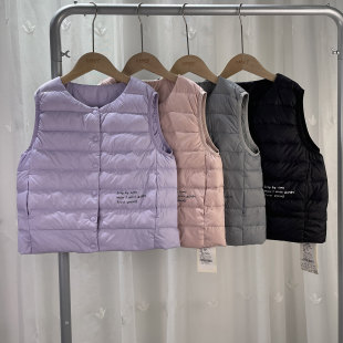 品牌折扣童装中大童男女童轻羽马甲儿童秋冬内胆羽绒背心校服神器